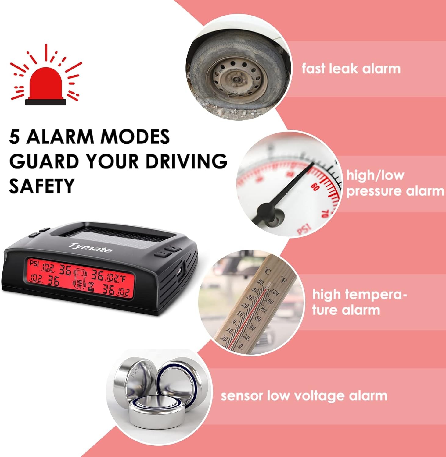 Tymate RV Tire Pressure Monitoring System - M7-3 TPMS 4-Sensors 