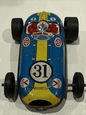 VTG 50  s-60  s Tin Litho Indy Style Race Car Made In Japan-STP Goodyear Cooper