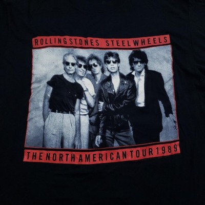 Vintage Rolling Stones Shirt Mens XL Black Brockum Single Stitch