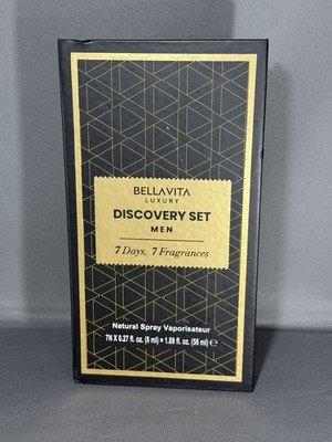 Bellavita Luxury Discovery Set Mens Perfumes 7 Days, 7 Fragrances New