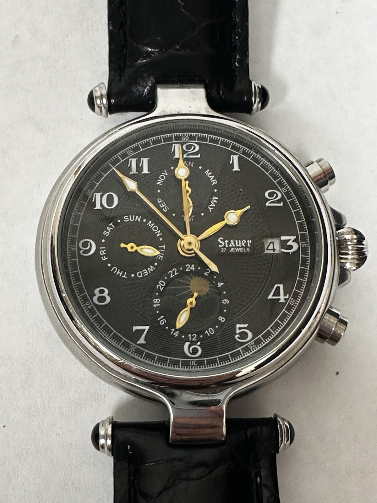 Men’s Stauer Automatic Moonphase Skeleton Watch M… - image 8