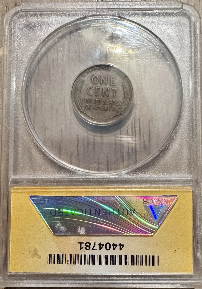 1922 Plain Lincoln Wheat Cent, NO 'D" Strong Reverse, FS-401, Die 2, ANACS VF25 - Image 2 of 2