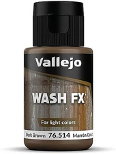 Vallejo Dark Brown Model Wash (35ml Bottle) - Hobby and Model Acrylic Paint