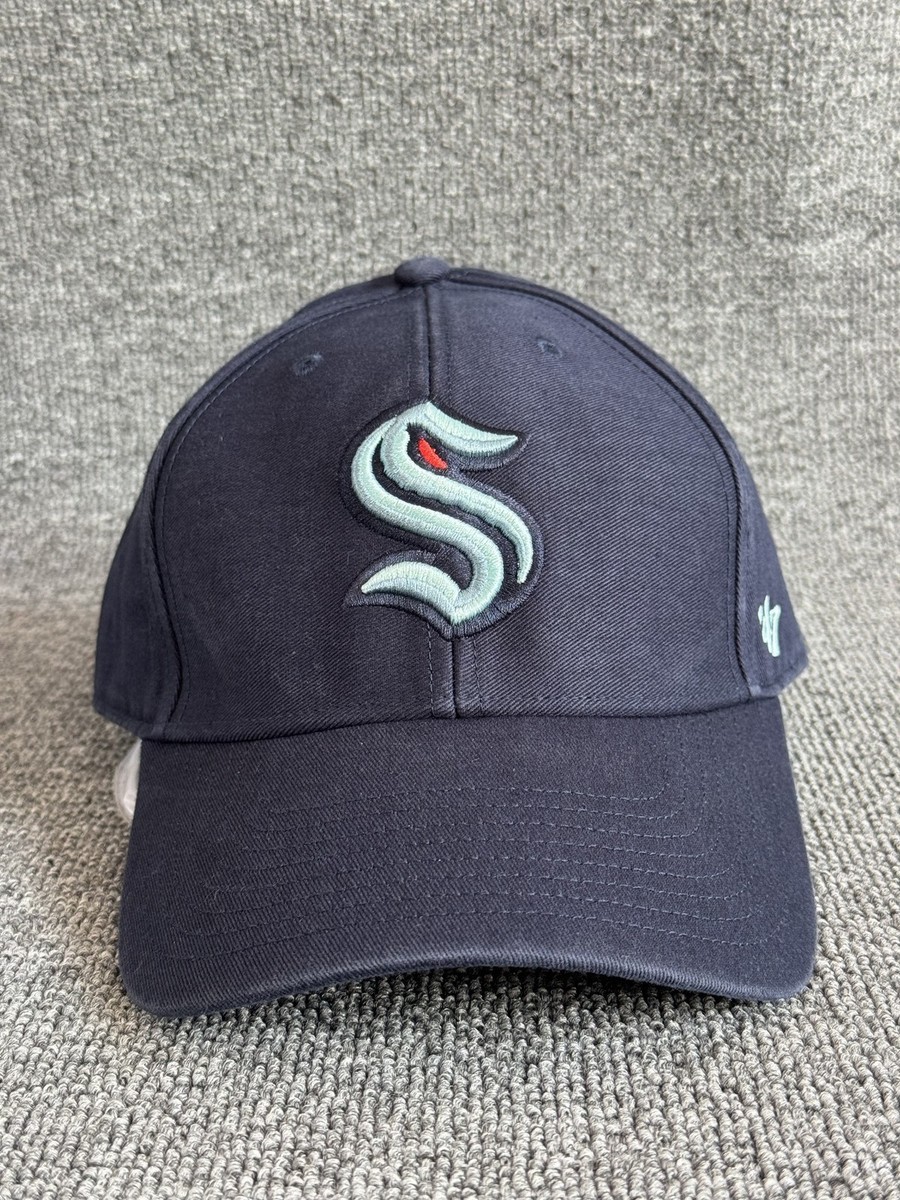 '47 Brand Seattle Kraken Dad Hat Strapback Navy OSFA NHL Cap