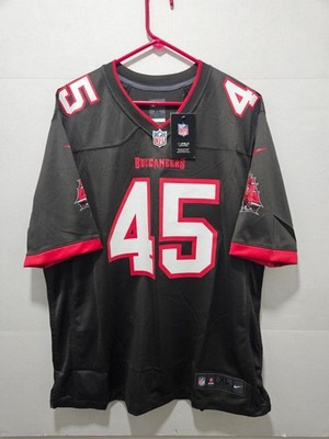 Nike Tampa Bay Buccaneers Devin White #45 On-Field Gray Red Jersey Mens XL / XXL
