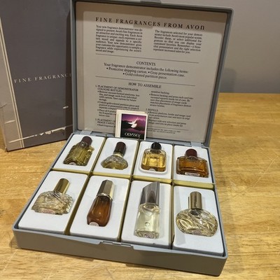 Vtg Avon Demonstrator Set Fine Fragrances 8 Men's -Women's Colognes NOS