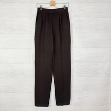 St. John Collection Pull On Pants Size 8 Tall Santana Knit Chocolate Brown