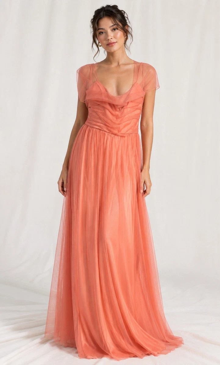orange peach bridesmaid dresses Simple Ivory Satin Off-the-Shoulder Sheath Short Bridesmaid Dresses, MBD256