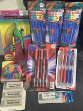 Vtg  SCRIPTO Erasable Ink Pen Blue 1993 Medium & Other MIXED BUNDLE •NEW /NOS