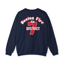 Boston Fire Department District 7 Unisex Heavy Blend Crewneck Sweatshirt