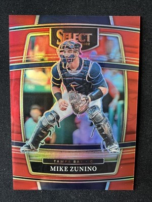 2022 Panini Select Mike Zunino Tampa Bay Rays #56 Red Prizm Concourse /199