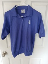 Vintage Elaine Benedict Womens Blue Golf Polo Size Med Made In USA