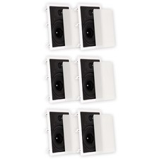 Theater Solutions TS80W Flush Mount Speakers with 8" Woofers In Wall 3 Pairs