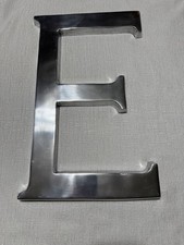 Hvy. Aluminum Silver Metal 19.25  Personalized Letter  E  -Wall Hanging