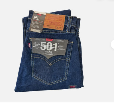 Levi's Men 501 Original Fit Denim Jeans Straight Leg Button Fly 100% Cotton New