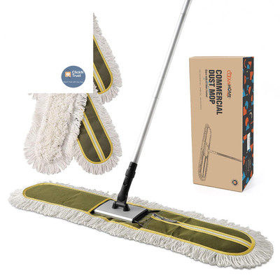 CLEANHOME 36'' Commercial Dust Mops for Floor Cleaning Heavy x 59'', Green