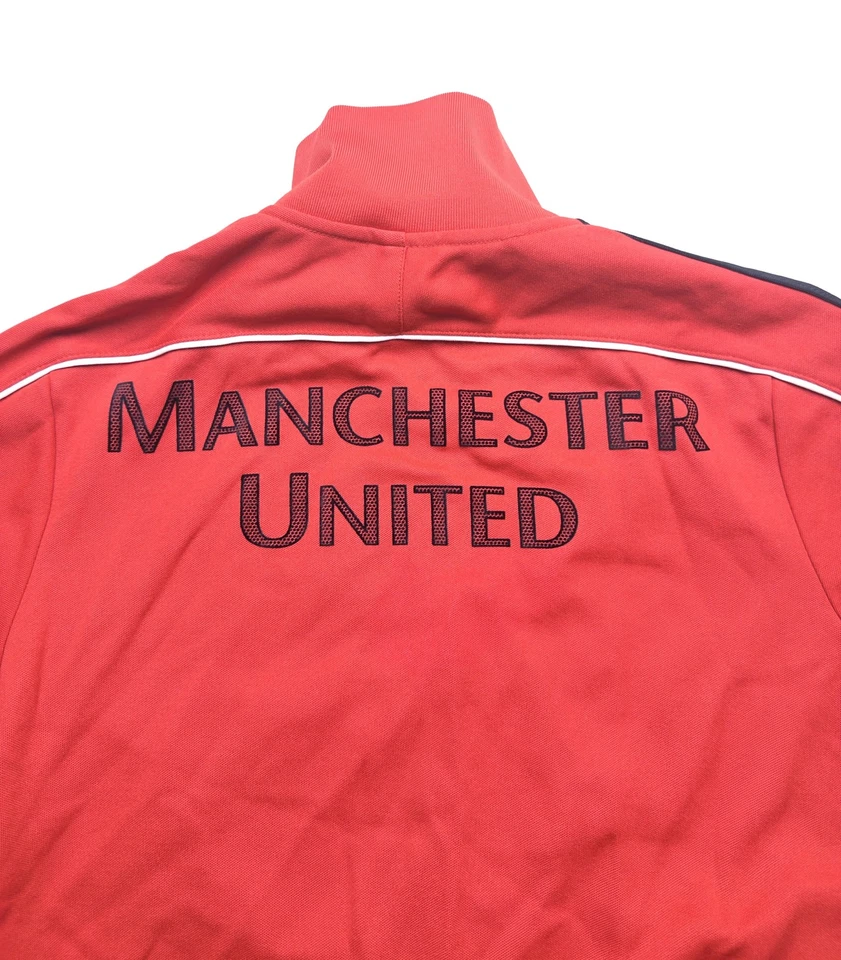 Manchester United Jacket Mens Medium Soccer Nike Full Zip Football Shirt Red Bla - Image 4 of 4