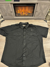 5.11 Tactical Men's 2XL Black Short Sleeve Button-Front uniform Shirt 103037