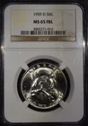 1959-D Franklin Half Dollar "NGC MS65 FBL"