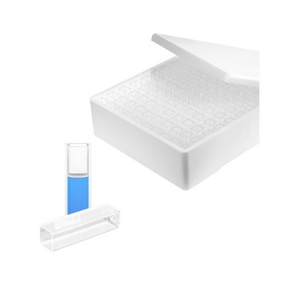 CryoKing 100Pcs Polystyrene Cuvettes, 2.5-4.5 ml Disposable Plastic PS Cuvett...