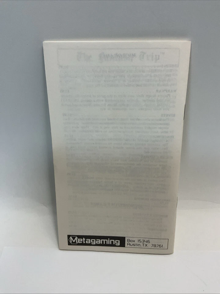 The Fantasy Trip SECURITY STATION MicroQuest #5 Metgaming 1980 - Box, Rules, Map - Image 4 of 4