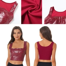 Women Blouse Pullover Vest Daily Life Tank Tops Stage Cropped Top Holiday Party