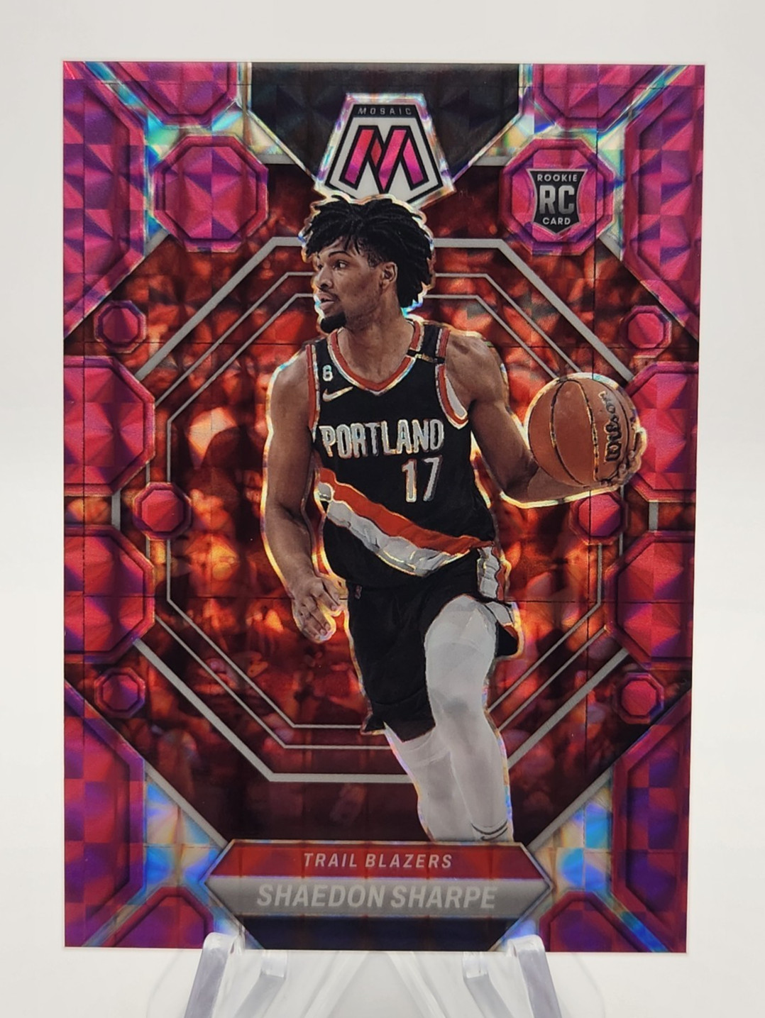Shaedon Sharpe 2022-23 Panini Mosaic Rookie Pink Mosaic Prizm /149 #213
