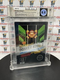 Donkey Kong 3 Arcade Classics Nintendo NES CIB Hangtab VGA WATA CGC Black Box DK