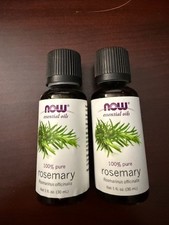2 x NOW 100 Pure Rosemary Essential Oil 1 oz 30 mL Two bottles 