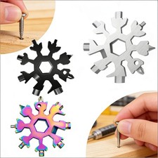 3PCS Portable Universal Snowflake Wrench 18 in 1 Multi Tool Screwdriver