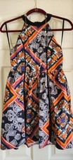 $8.88 DRESS SALE Paisley Print Skater Dress Fit & Flare Size Small Strapless