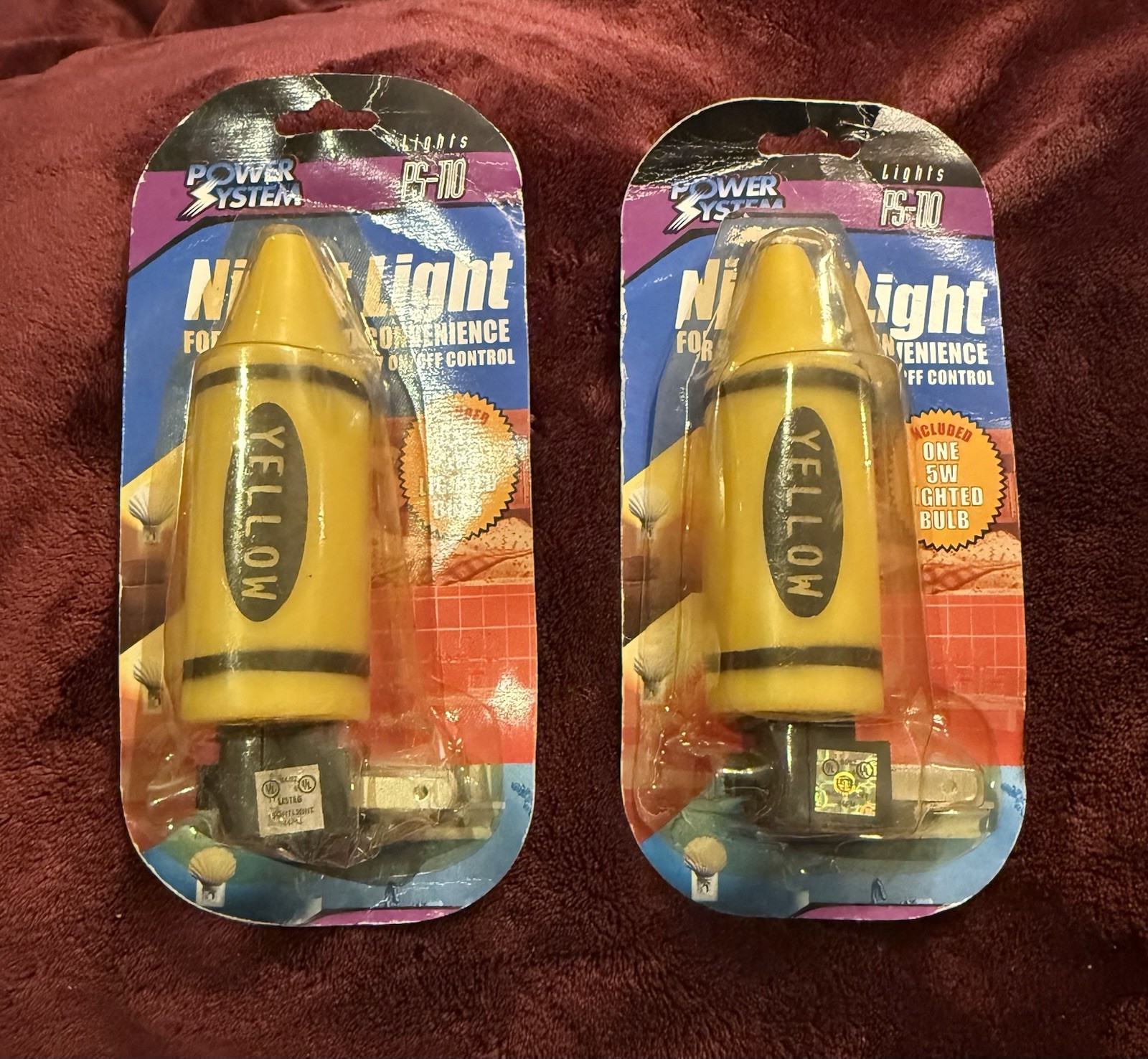 Night Light Crayola Crayon Vintage Lot of 2