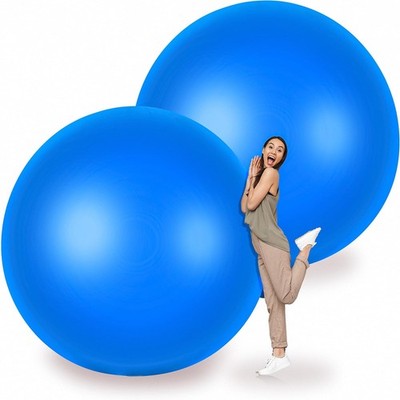 2 Pcs 72 Inch Giant Balloons Round Latex Large Human Egg Jumbo Balloons Infla...