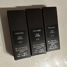 3x Tom Ford Oud Wood Eau de Parfum Spray Oud Scent 2ml Sample Size NEW IN BOX