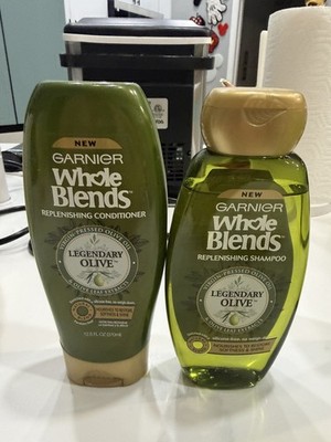 Garnier Whole Blends Legendary Olive Replenishing Shampoo & Conditioner 12.5 oz