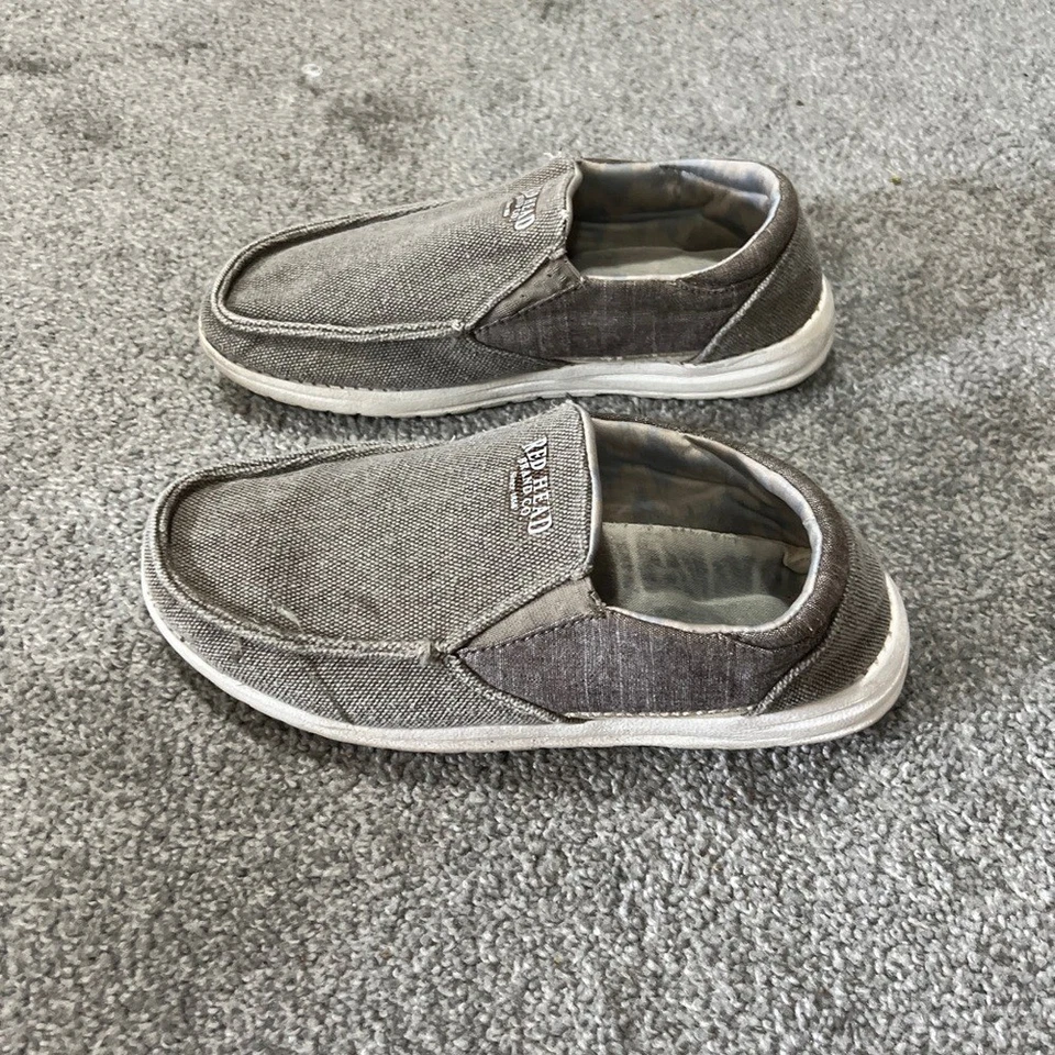 Pelirroja Zapatos Para Hombres 8 Gris Marrón Sin Cordones Hayden Casual Mocasines Zapatos Playa Occidental Foto 3 de 4