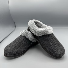 Skechers Bobs Memory Foam Mule Ice Angel Shoes Slippers 8.5 Womens Charcoal