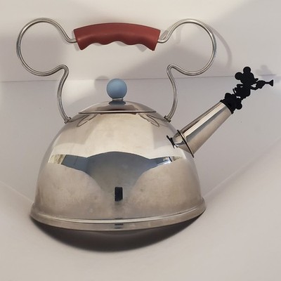 Vintage Michael Graves Disney Mickey Mouse Tea Kettle Stainless Steel Moller...