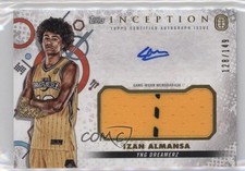 2022-23 Topps Inception OTE Overtime Elite Relic 128/149 Izan Almansa Auto 1u6