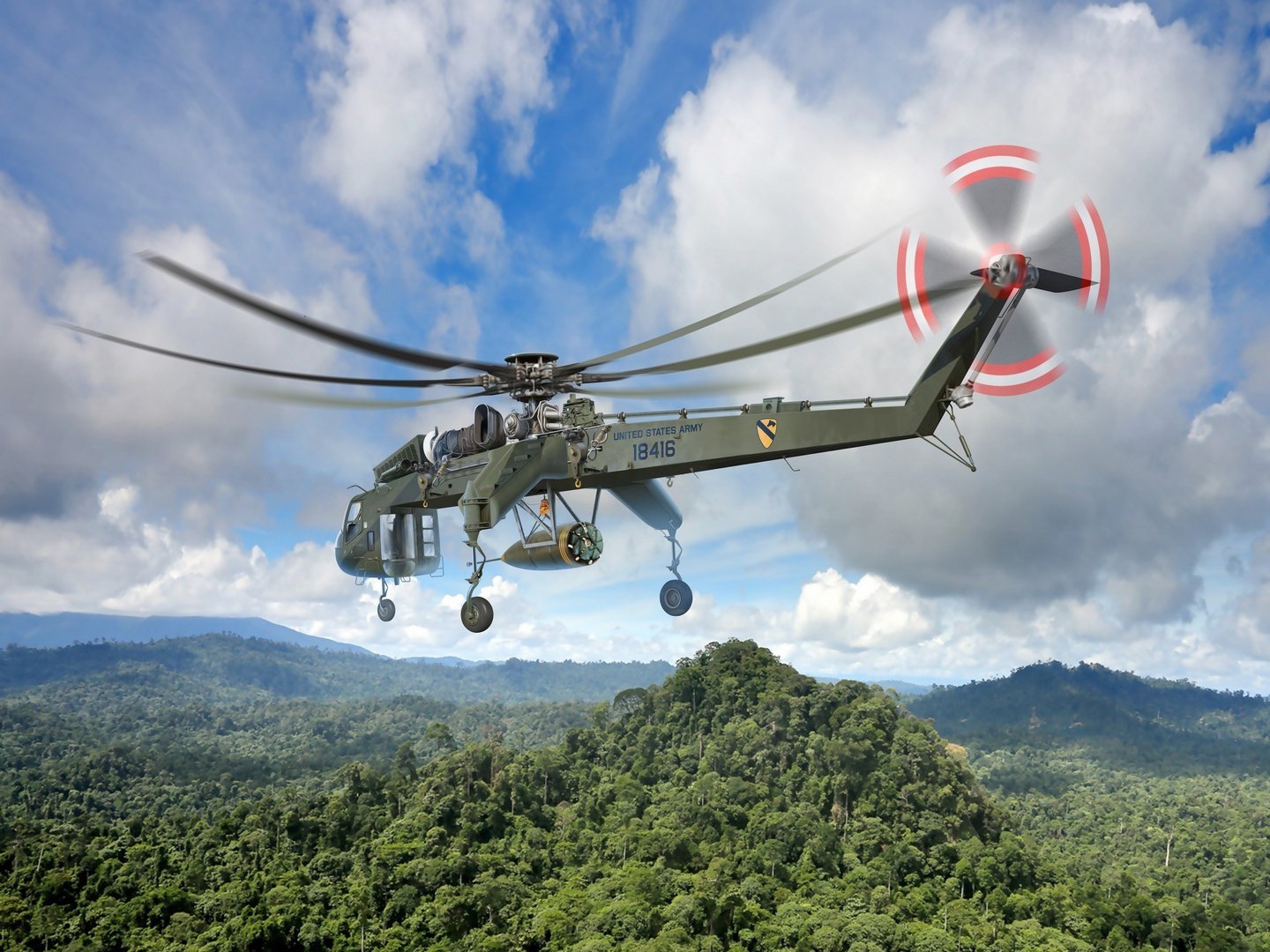 ICM 1:35 Sikorsky CH-54A Tarhe with M-121 bomb Plastic Model Kit