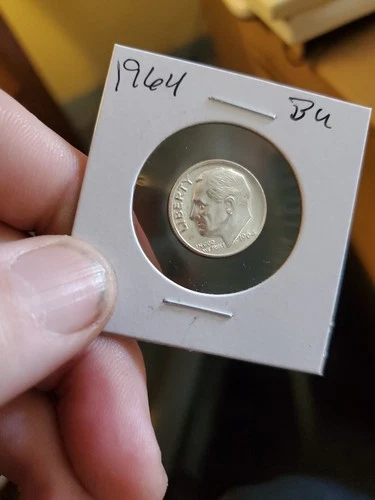 1964 P ROOSEVELT DIME , 90% Silver BU