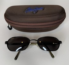 Maui Jim MJ-133-02 Polished Black/Grey Sunglasses With Case - Blemished Lens