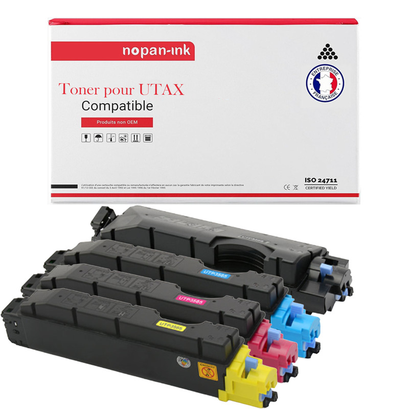 4 TONER pour UTAX PK-5012PK4 multicolore pour imprimer sans interruption au bureau