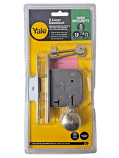 Yale® 5 Lever Mortice Deadlock High Security Polished Chrome 65mm Lock Case