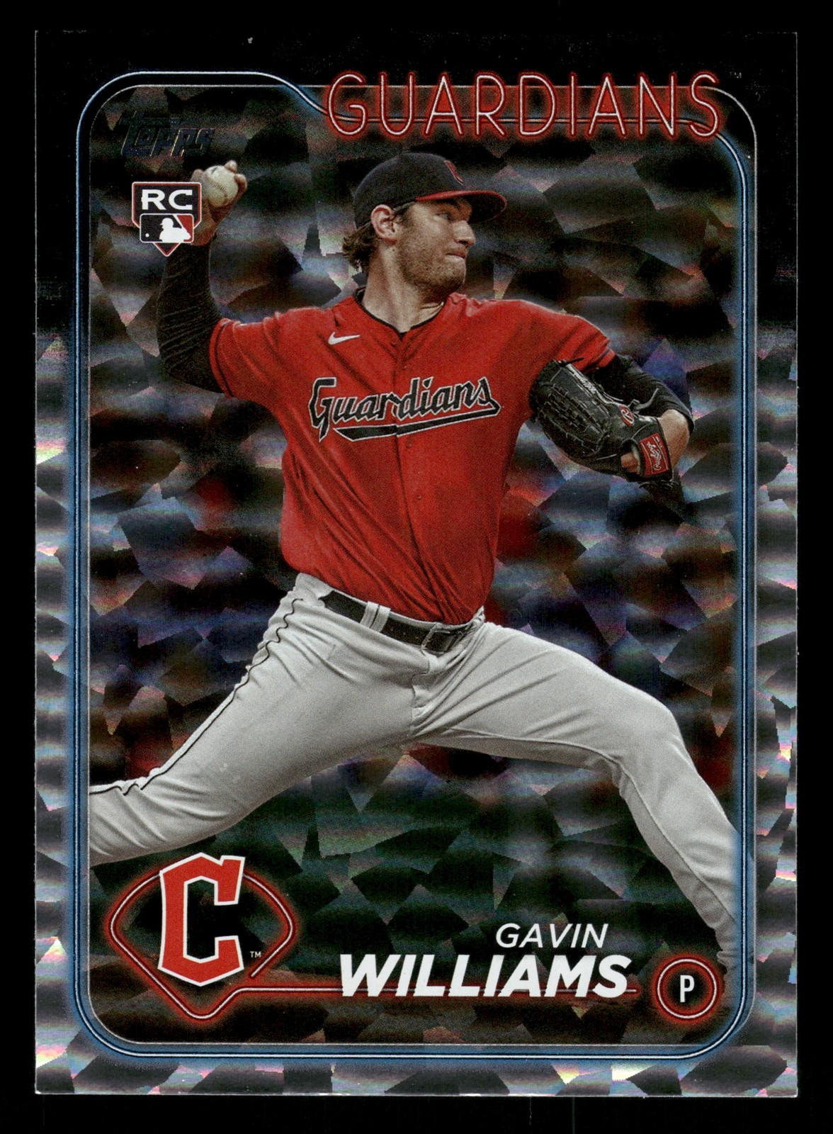 Gavin Williams Cleveland Guardians 2024 Topps Silver Crackle #242