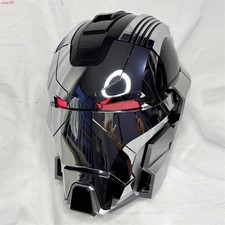 Iron Man Mk17 Silver Helmet Electric Mask 1:1 Wearable English Voice Control Toy