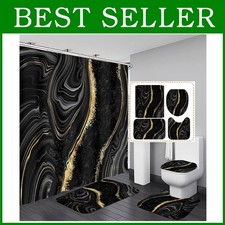 Modern Black Marble Bathroom Set