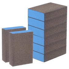 HARFINGTON 8pcs Sanding Sponge Blocks #100 240-320 Grits, Brown, Blue
