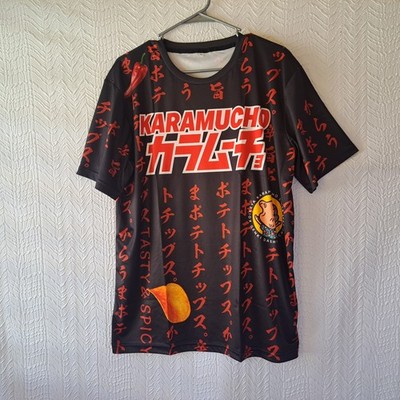 KOIKE-YA Japan Men's Karamucho Spicy Potato Chips Promo Dri Fit Shirt XXL