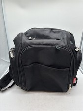 Mochila Fisher Price Kaden Bolsa de Pañales Negra con Bolsillo de Botella Aislado